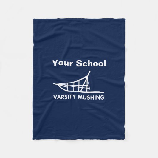 Varsity Mushing Fleece Deken (Voorkant)