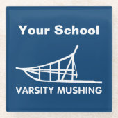 Varsity Mushing Glazen Onderzetter (Voorkant)