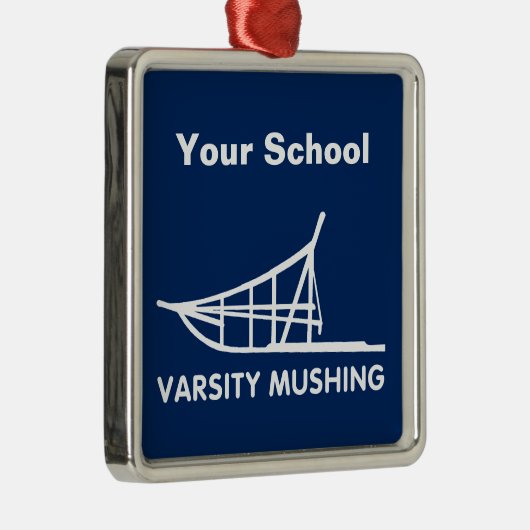 Varsity Mushing Metalen Ornament (Rechts)