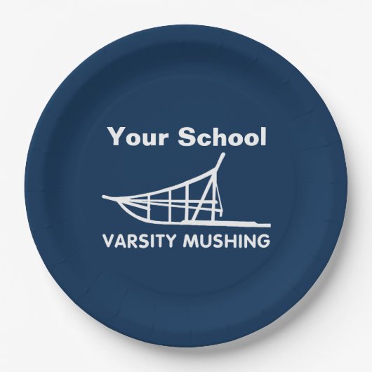 Varsity Mushing Papieren Bordje (Voorkant)
