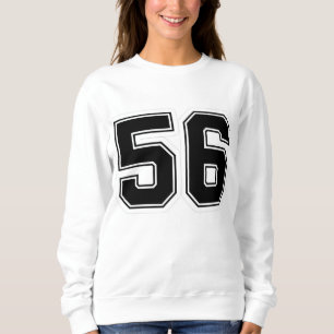 Varsity Nummer 56 Atletisch Sweatshirt Zwart Kra