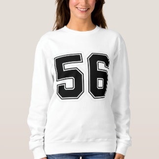 Varsity Nummer 56 Atletisch Sweatshirt | Zwart Kra
