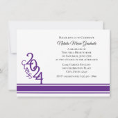 Varsity Paarse 2024 Afstuderen Tri Foto Kaart (Achterkant)