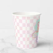 Varsity preppy pastel patch 11e verjaardag papieren bekers (Rechts)