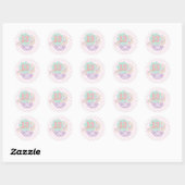 Varsity preppy pastel patch 13e verjaardag ronde sticker (Vel)