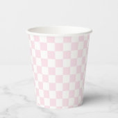 Varsity preppy pastel patch 7de verjaardag papieren bekers (Achterkant)