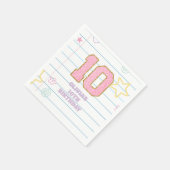 Varsity preppy pastel patch notitieboek 10e verjaa servet (Hoek)