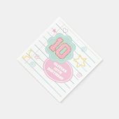 Varsity preppy pastel patch notitieboek 10e verjaa servet (Hoek)