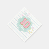 Varsity preppy pastel patch notitieboek 10e verjaa servet (Hoek)