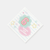 Varsity preppy pastel patch notitieboek 6e verjaar servet (Hoek)