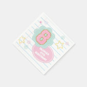 Varsity preppy pastel patch notitieboek 8e verjaar servet (Hoek)