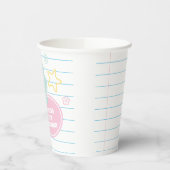 Varsity preppy pastel patch notitieboek 9e verjaar papieren bekers (Links)