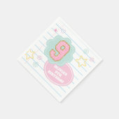 Varsity preppy pastel patch notitieboek 9e verjaar servet (Hoek)