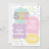 Varsity preppy pastel patch notitieboek Verjaardag Kaart (Voorkant)