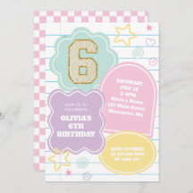 Varsity preppy pastel patch notitieboek Verjaardag