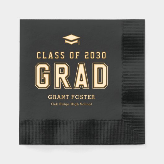 Varsity Pride Afstuderen servetten Folie gestempel (Voorkant)