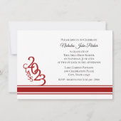 Varsity Red 2023 Afstuderen Tri Foto Kaart (Achterkant)