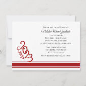 Varsity Red 2023 Afstuderen Tri Foto Kaart (Achterkant)