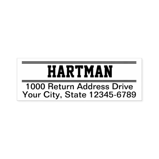 Varsity Return-adres Zelfinktende Stempel (Design)