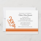 Varsity Sinaasappel 2024 Afstuderen Tri Foto Kaart (Achterkant)