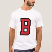 Varsity Sport | Brief B | Rood zwart T-shirt (Voorkant)