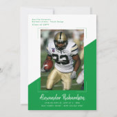 Varsity Sport Thema | 2 Fotogradatiepartij Kaart (Achterkant)