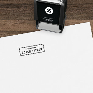 Varsity stijl rand van het bureau van de bus  zelfinktende stempel