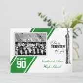 Varsity Streep met Fotoklassenreünie Kaart (Staand voorkant)