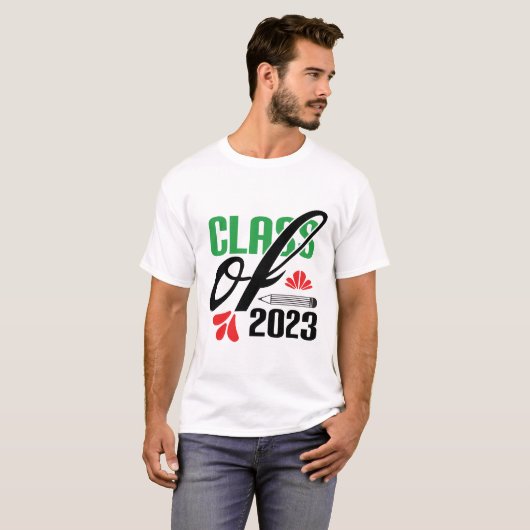 Varsity Style Afstudeerklas 2023 T-shirt (Voorkant volledig)