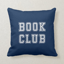 Varsity Style Book Club met bewerkbare kleuren Kussen