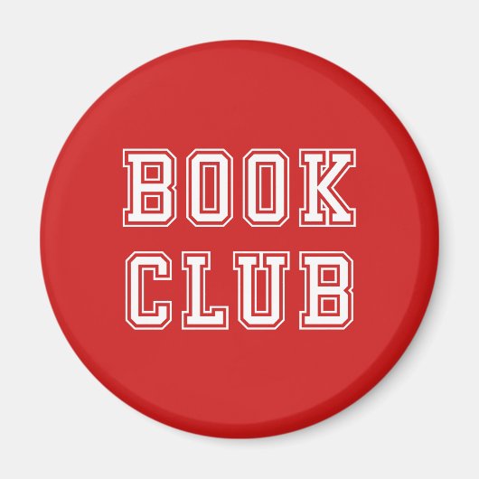 Varsity Style Book Club met bewerkbare kleuren Magneet (Voorkant)