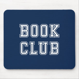 Varsity Style Book Club met bewerkbare kleuren Muismat