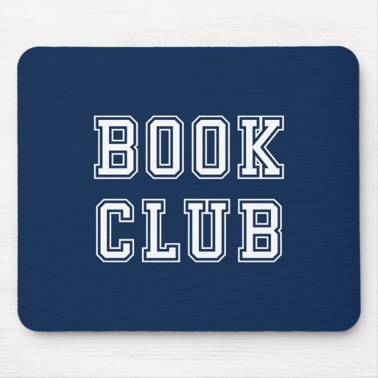 Varsity Style Book Club met bewerkbare kleuren Muismat (Voorkant)