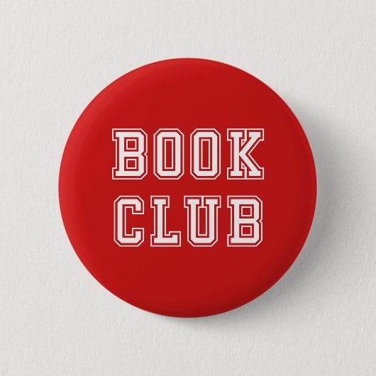 Varsity Style Book Club met bewerkbare kleuren Ronde Button 5,7 Cm (Voorkant)