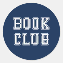 Varsity Style Book Club met bewerkbare kleuren Ronde Sticker