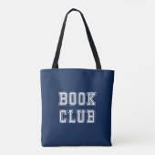 Varsity Style Book Club met bewerkbare kleuren Tote Bag (Achterkant)