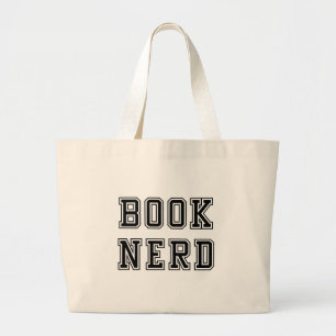 Varsity Style Book Nerd Grote Tote Bag