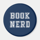 Varsity Style Book Nerd met bewerkbare kleur Magneet (Voorkant)