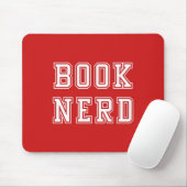 Varsity Style Book Nerd met bewerkbare kleur Muismat (Met muis)