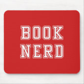 Varsity Style Book Nerd met bewerkbare kleur Muismat (Voorkant)