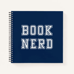 Varsity Style Book Nerd met bewerkbare kleur Notitieboek