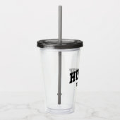 Varsity Style Hubby Est. Minimale jaarminimalisati Acryl Drinkbeker (Rechts)