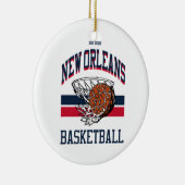Varsity Style New Orleans Basketball Keramisch Ornament (Rechts)