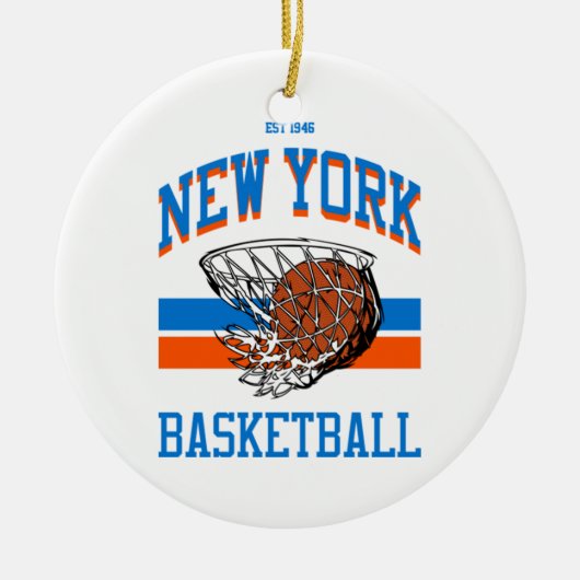 Varsity Style New York Basketball Keramisch Ornament (Voorkant)