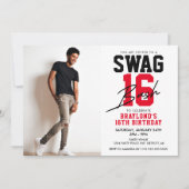 Varsity Style Swag 16 Verjaardag Kaart (Voorkant)