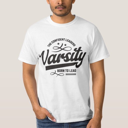Varsity Style typografie grafisch T-shirt (Voorkant)