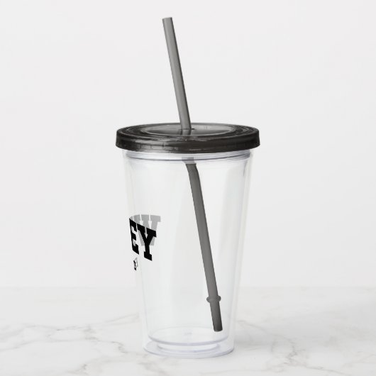 Varsity Style Wifey Est. Minimale jaarminimalisati Acryl Drinkbeker (Links)