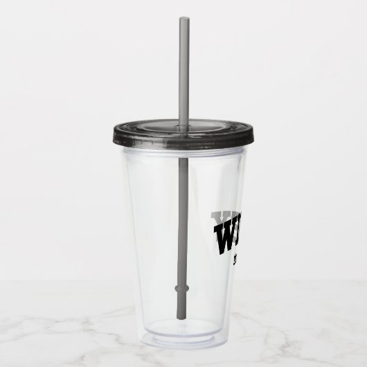 Varsity Style Wifey Est. Minimale jaarminimalisati Acryl Drinkbeker (Rechts)