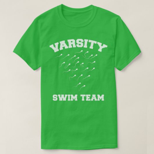 Varsity Swim Team zwemmen T-shirt (Design voorkant)