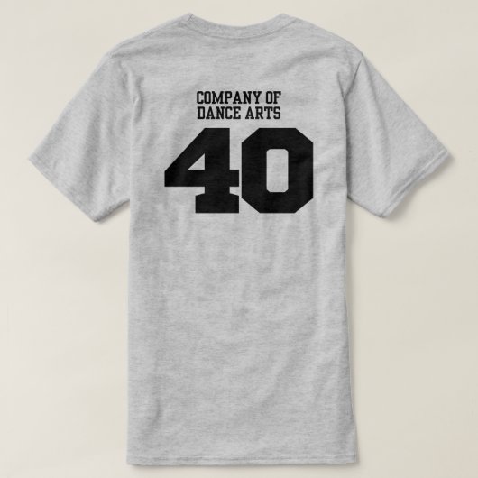 Varsity T-shirt (Design achterkant)